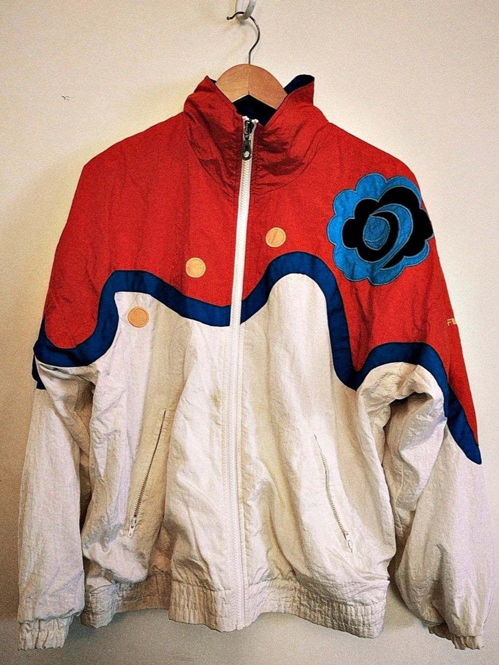 Fila Color Block Wavy Windbreaker Size Large